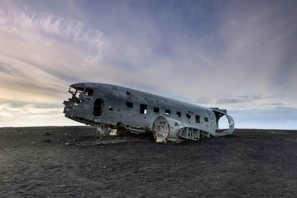 lietadlo dakota DC-3 na Islande