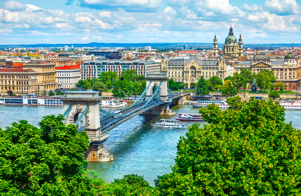 reťazový most v Budapešti, Maďarsko